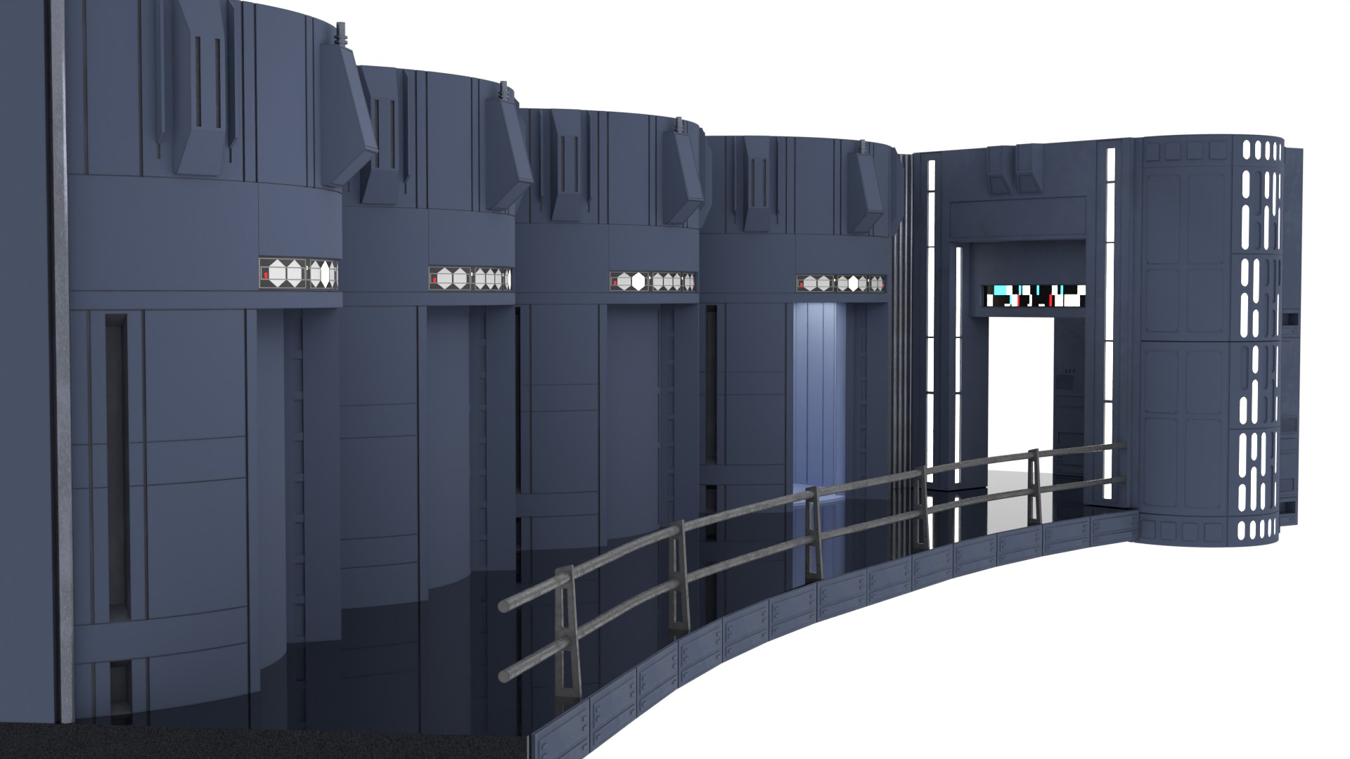 Set 2c - Death Star Elevators 1-18 Scale Kenner Hasbro 3D Model Collection_1