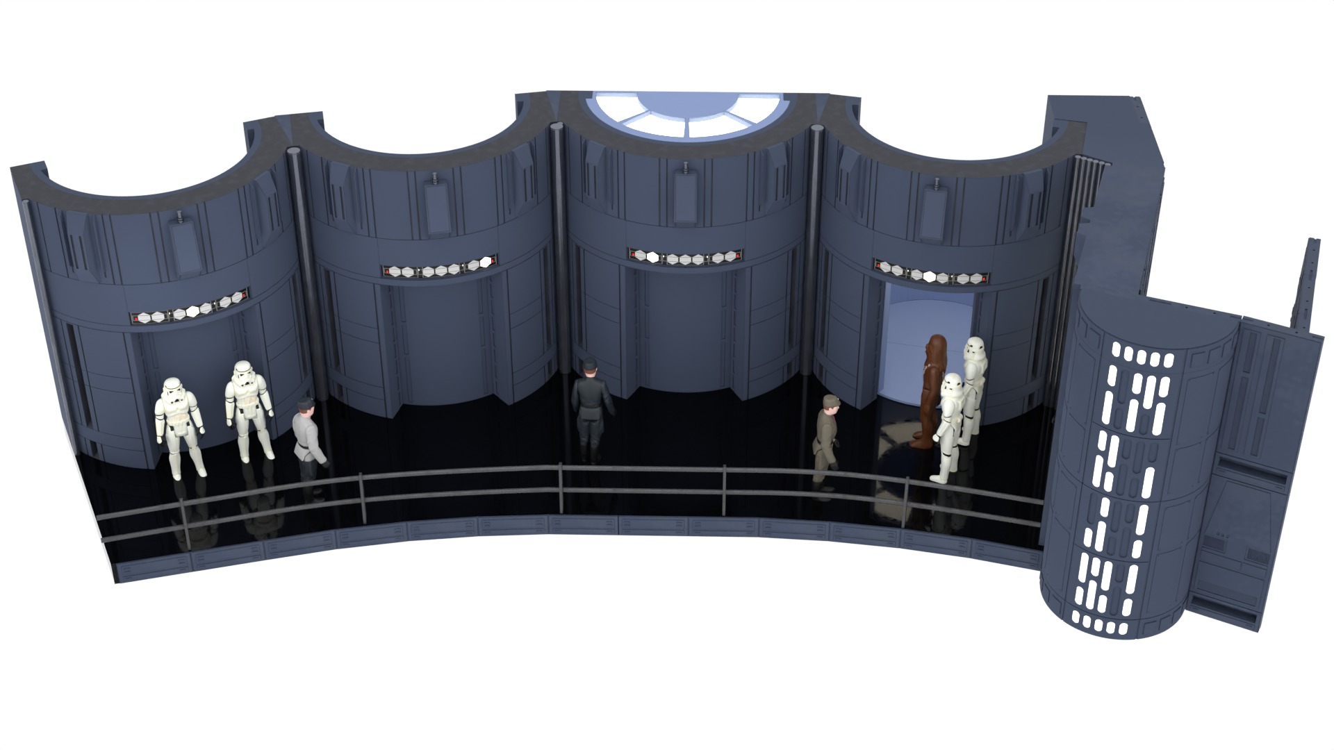 Set 2c - Death Star Elevators 1-18 Scale Kenner Hasbro 3D Model Collection_14