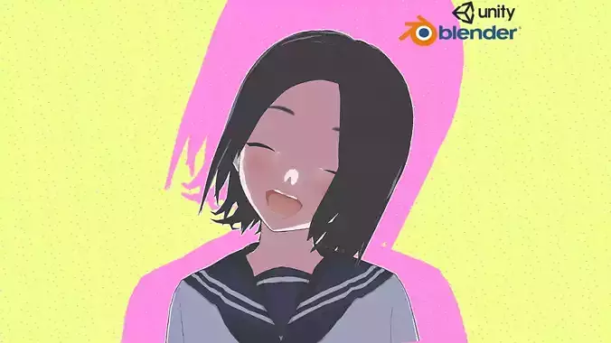 Sayuri School Girl Fully Rigged Anime Girl