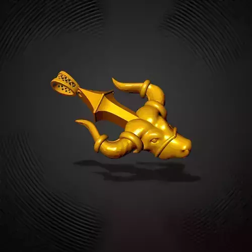 Stylized Bull Horn Pendant