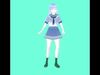 Anime Girl in School Dress Fully Rigged Low-poly 3D model_2