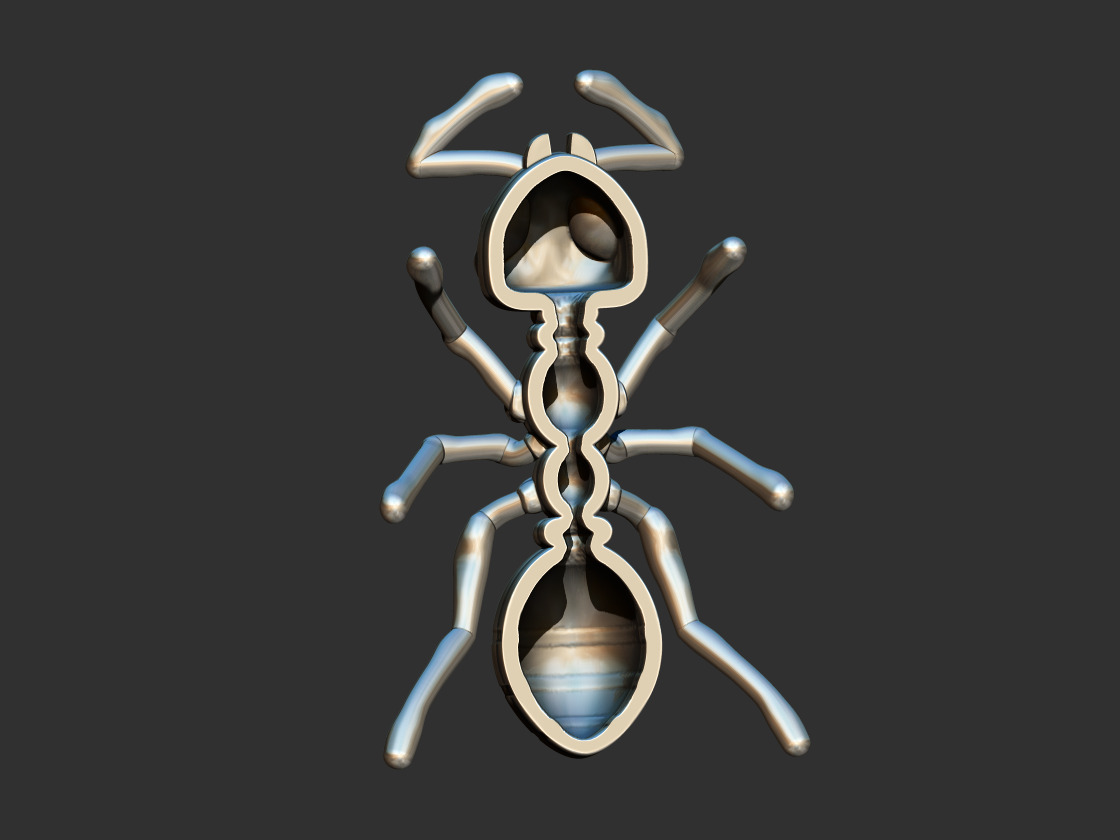 Ant Pendant - Formiga 3D print model_11