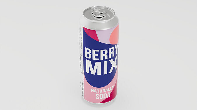 Aluminum soda can 500 ml 3D model