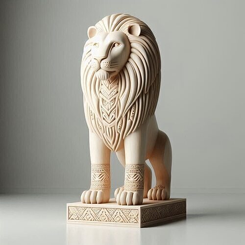 732 Totemic Lion  Full Body  3D Model  magic  fantasy 3D print model