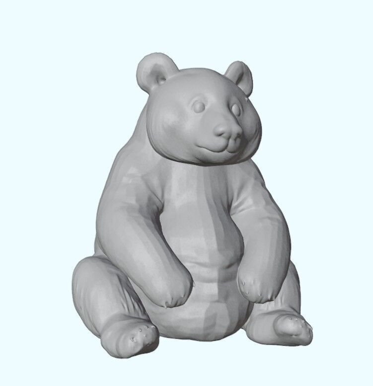 Sitting Panda 3D print model_2