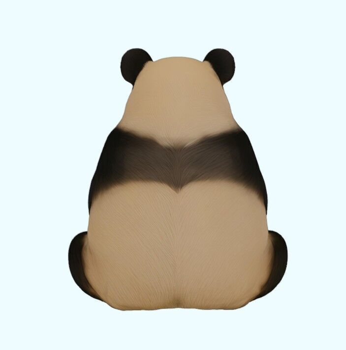 Sitting Panda 3D print model_9