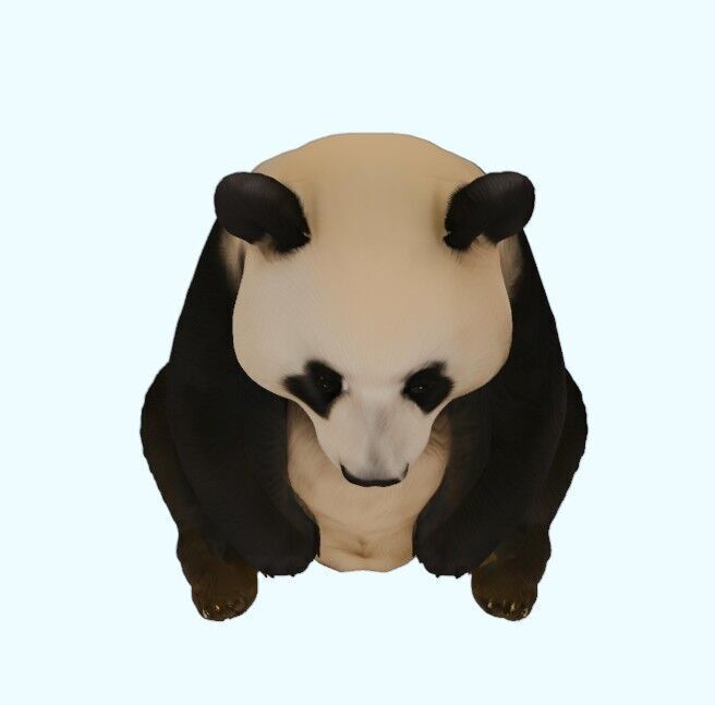 Sitting Panda 3D print model_13