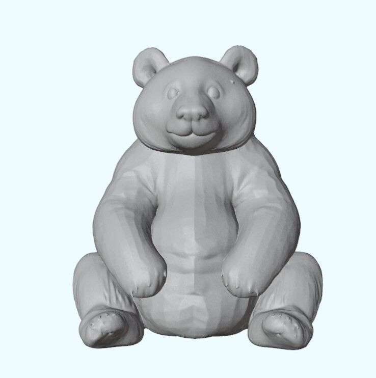 Sitting Panda 3D print model_4