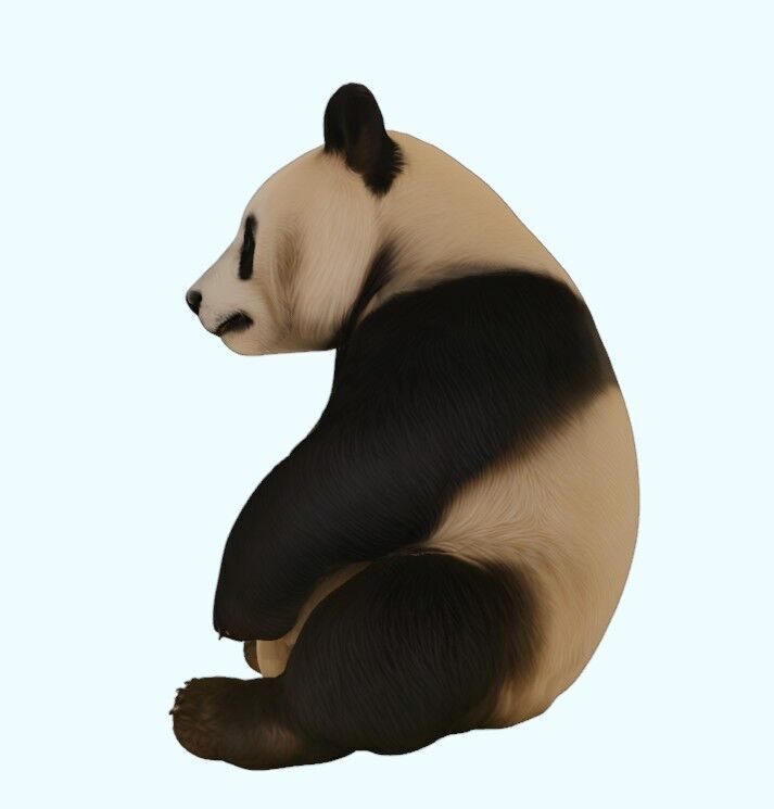 Sitting Panda 3D print model_7