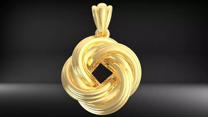 Forever Knot Necklace Pendant Jewelry 3D print model