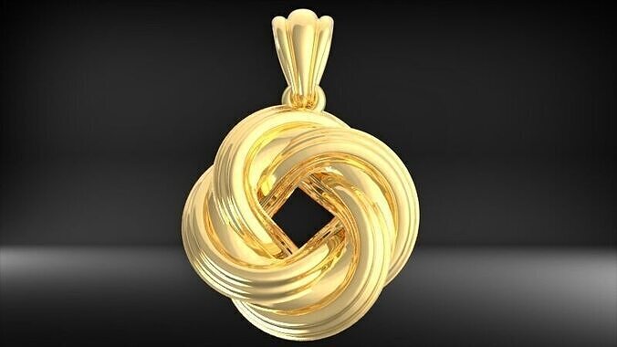  Forever Knot Necklace Pendant Jewelry 3D print model