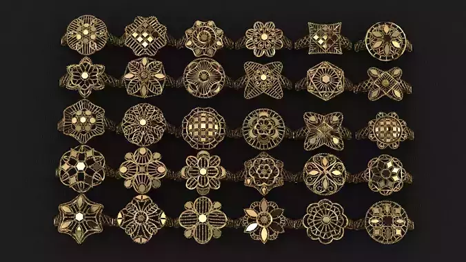Arabian Rings 30 3D print model