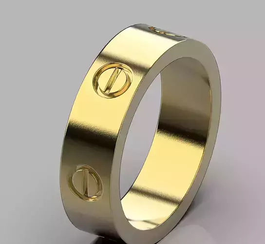 cartier love rings 16-21 siezes 3D print model