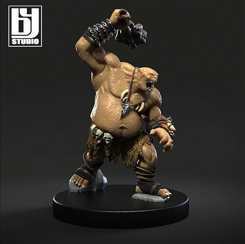 Ogre DnD 3D Print Model STL 3D print model Ogro RPG 3D print model