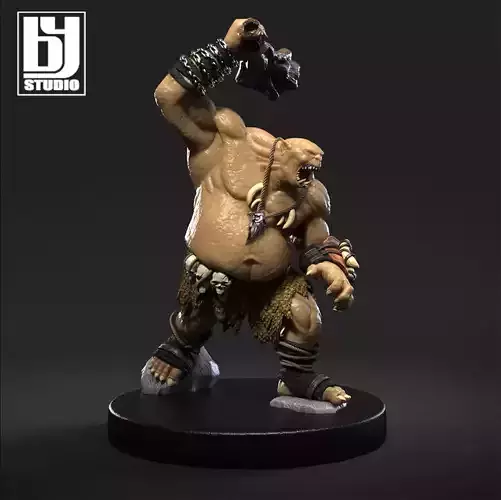 Ogre DnD 3D Print Model STL 3D print model Ogro RPG 3D print model