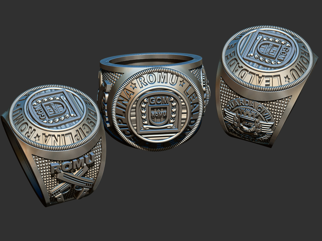 GCM - Guarda Civil Anel  3D print model_1