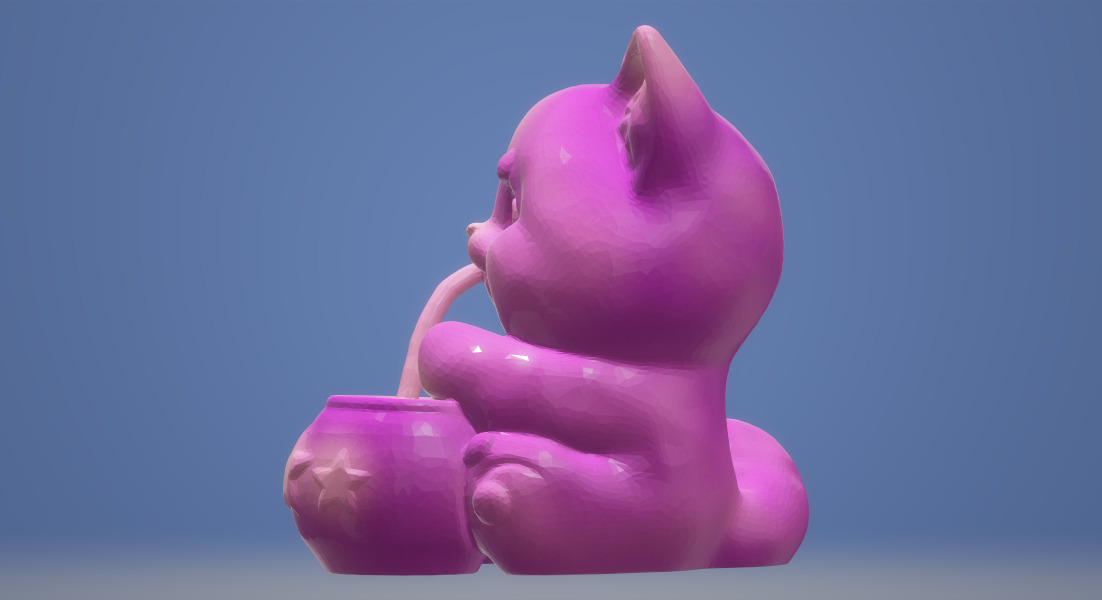 gatito con mate Argentino 3D print model_8