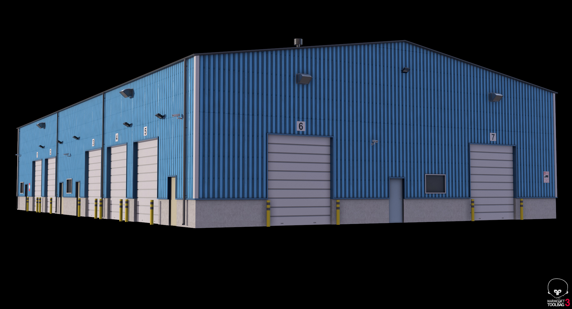 Industrial Building 4 Low-poly 3D model_18