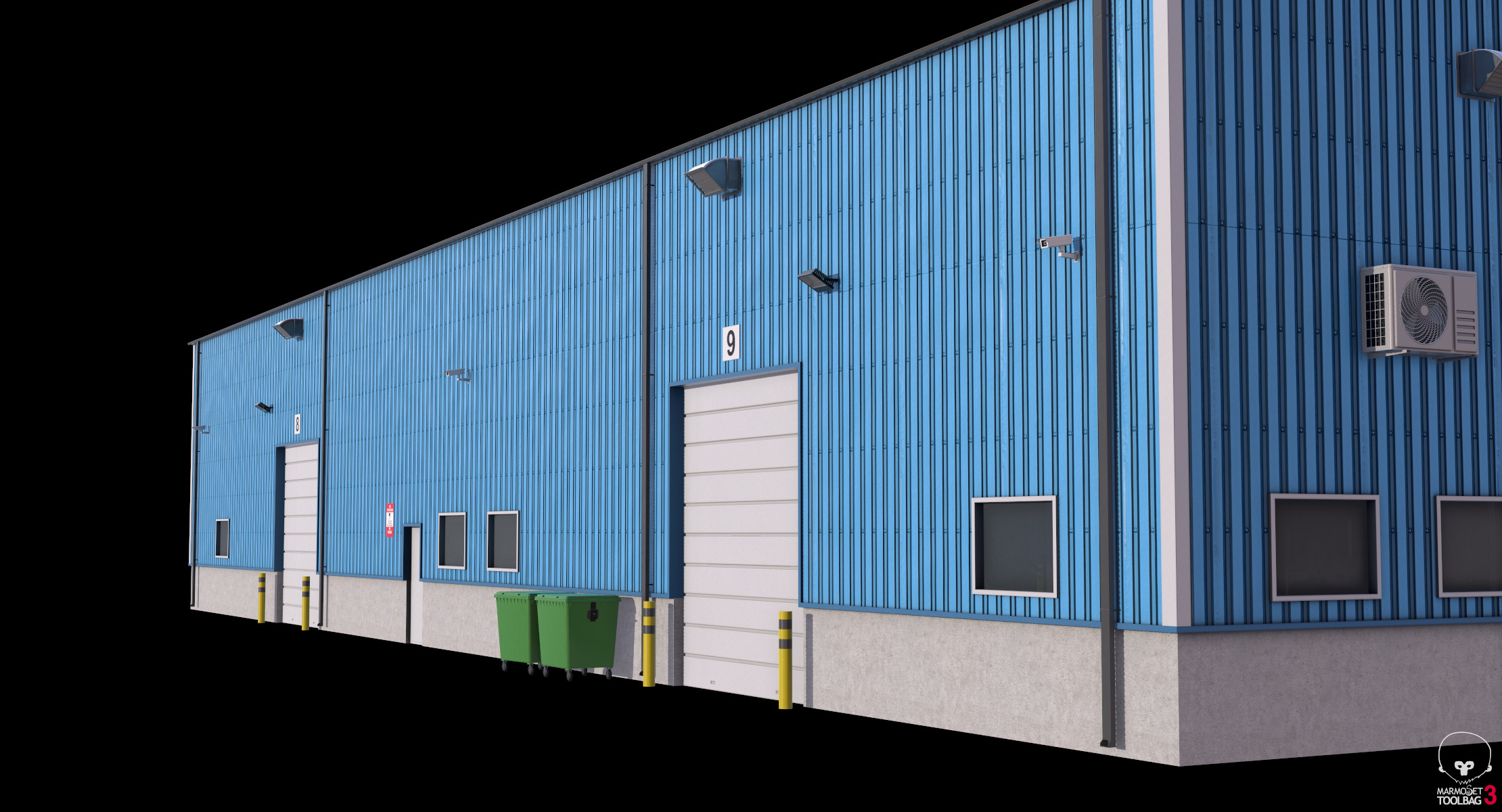 Industrial Building 4 Low-poly 3D model_14