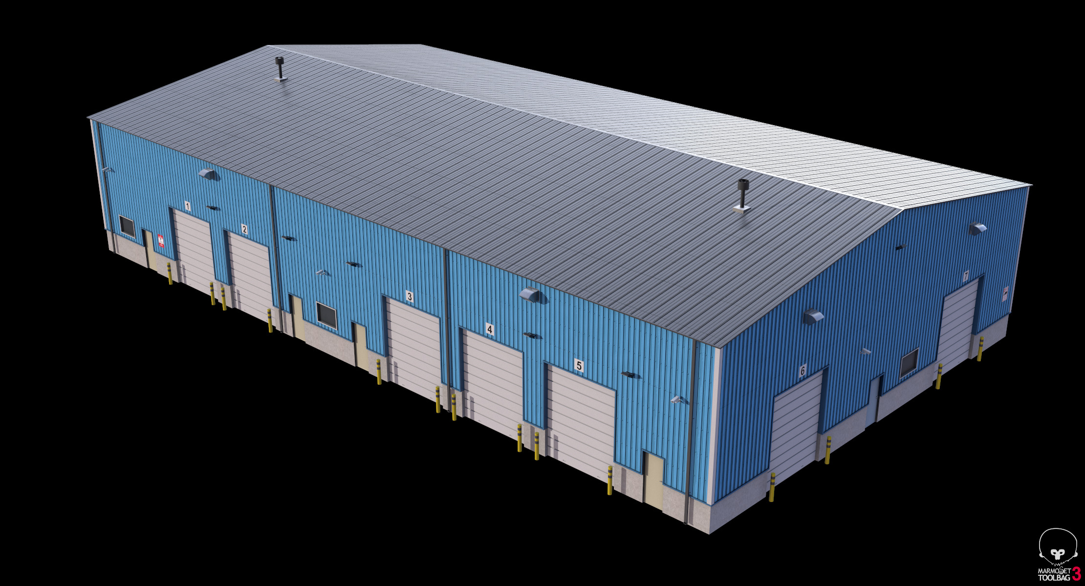 Industrial Building 4 Low-poly 3D model_19