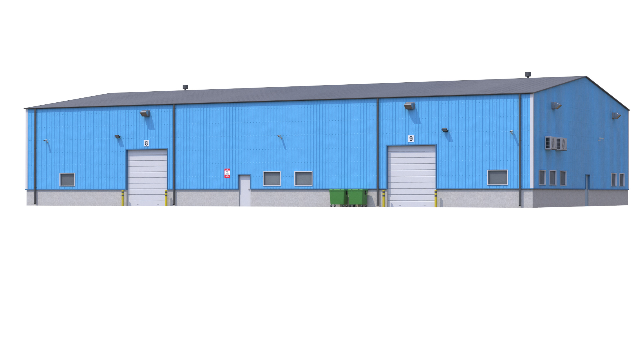 Industrial Building 4 Low-poly 3D model_8