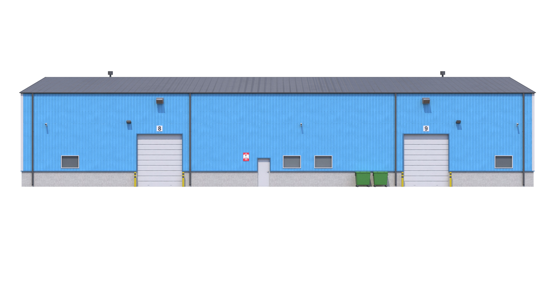 Industrial Building 4 Low-poly 3D model_10