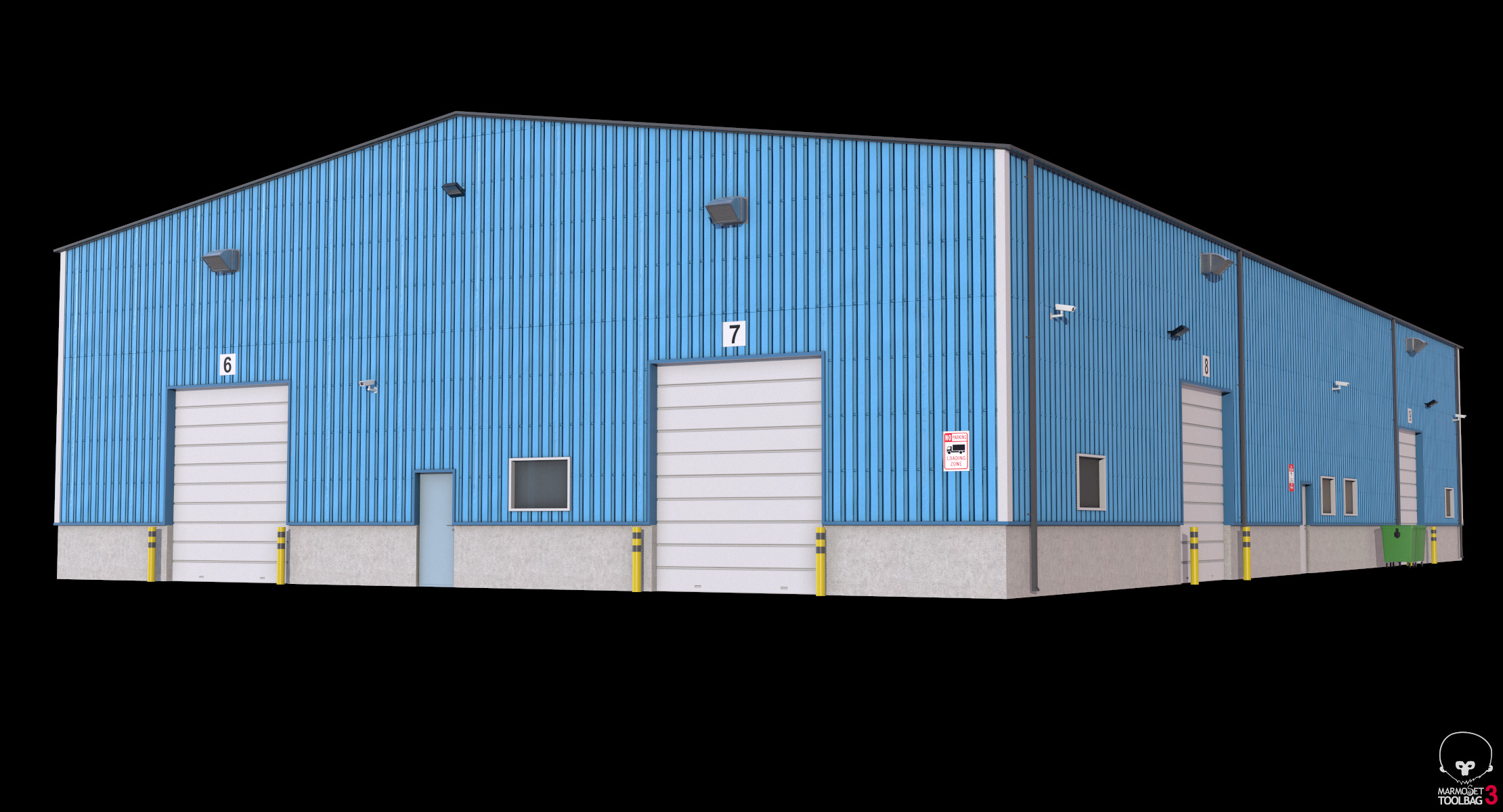 Industrial Building 4 Low-poly 3D model_17