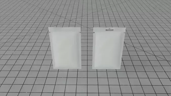 Pouch Bag Flat Rip 3D model