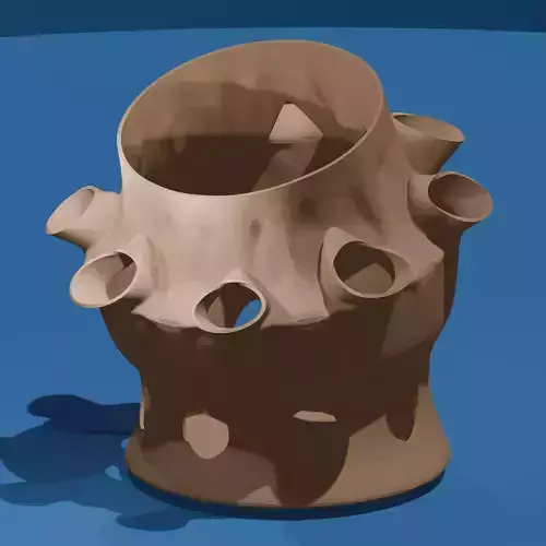 Abstract Squid-Shaped Brush Holder