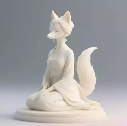 735 Fox Spirit Woman in Pu Song Ling Style  witch magic