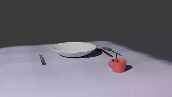  Cutlery Set  Low Poly PBR Utensils GLB  Blender