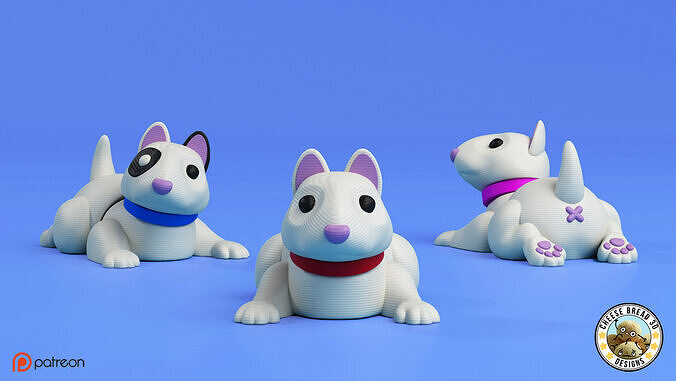 Mini Flexi Bull Terrier - 3MF - No Support 3D print model