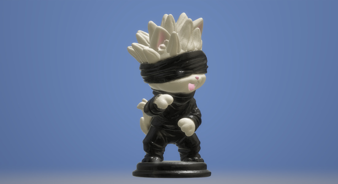 Satoru Gojo gatito 3D print model_4