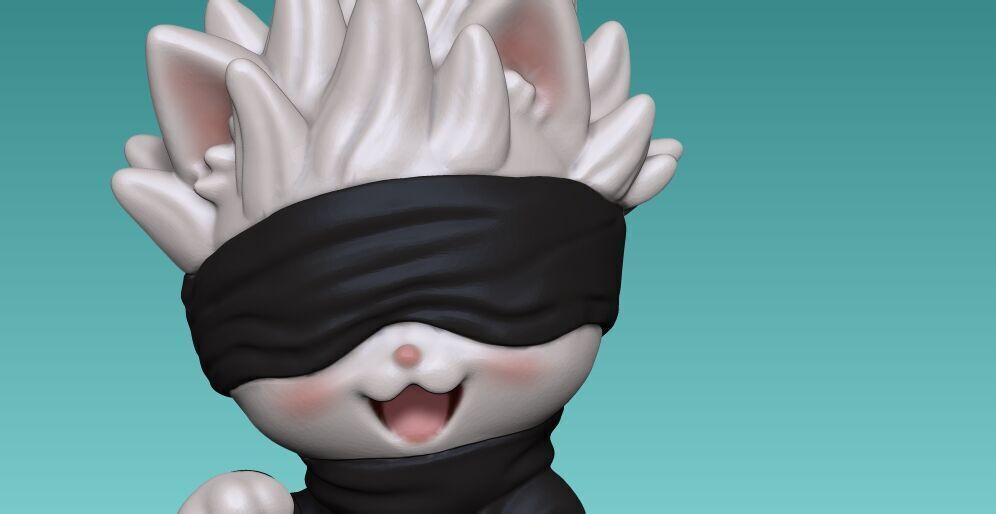 Satoru Gojo gatito 3D print model_7
