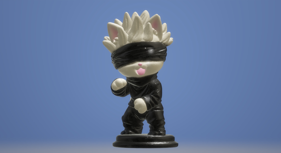 Satoru Gojo gatito 3D print model_5