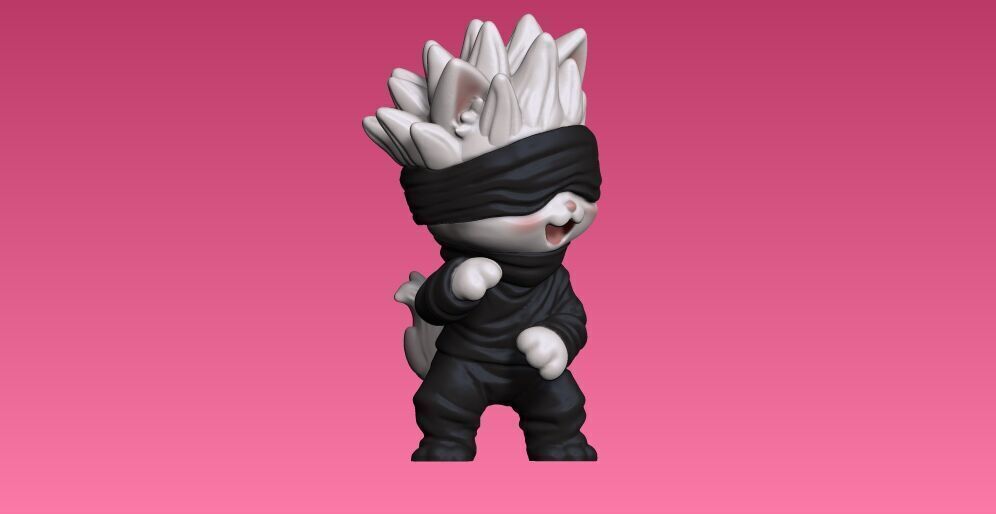 Satoru Gojo gatito 3D print model_3