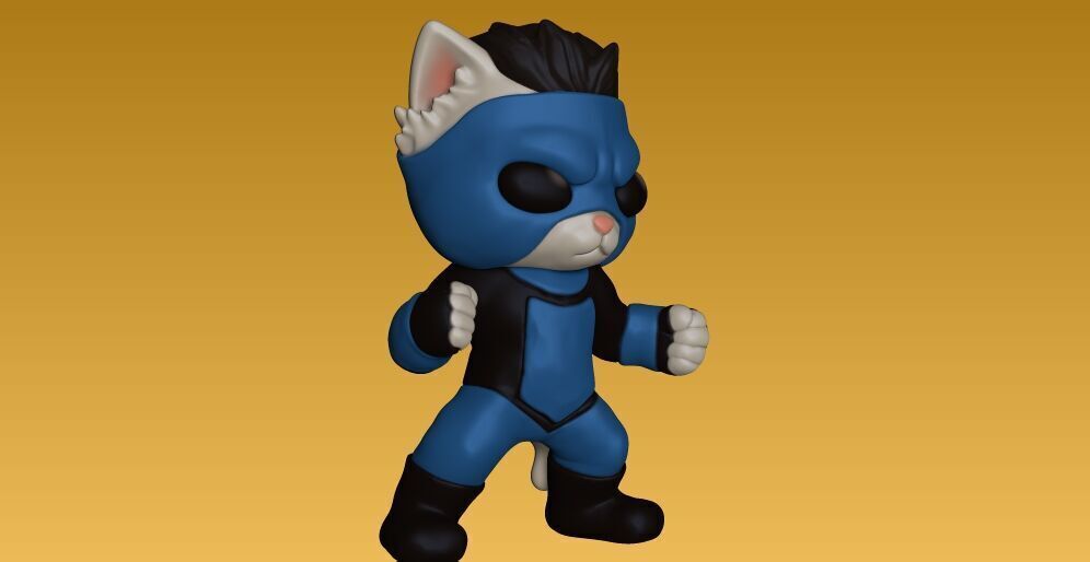 Invencible kitten - decorative figure 3D print model_3