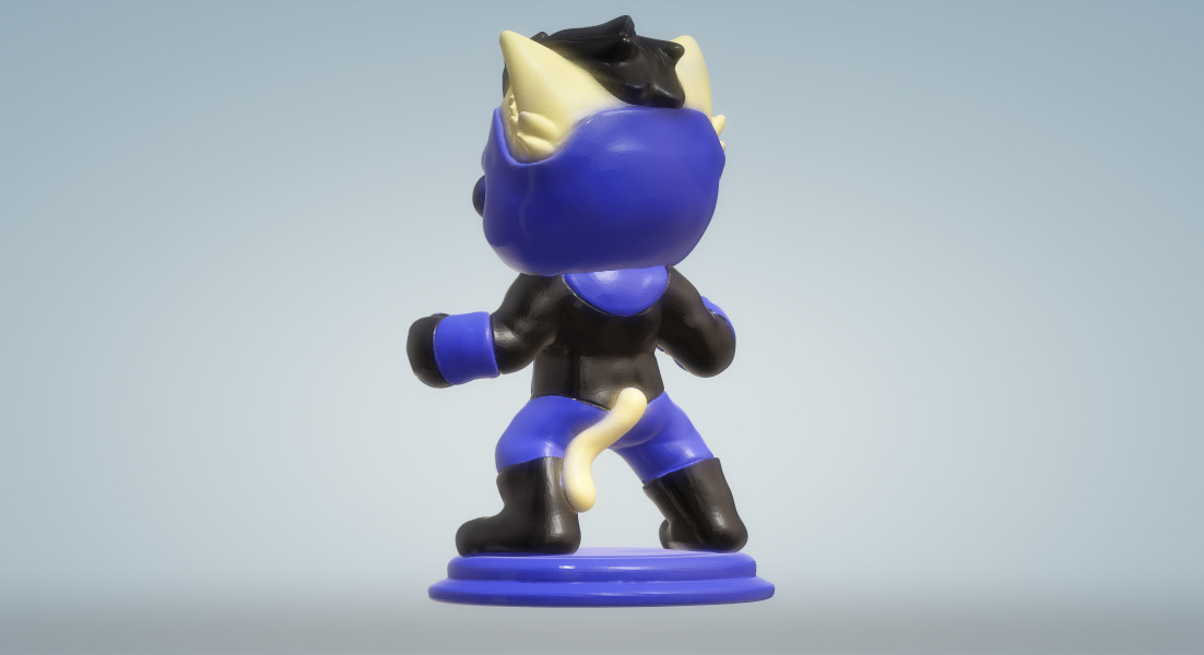 Invencible kitten - decorative figure 3D print model_6