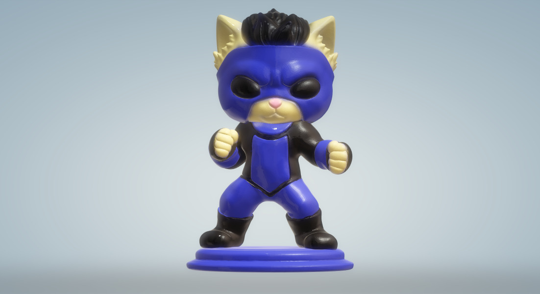 Invencible kitten - decorative figure 3D print model_4