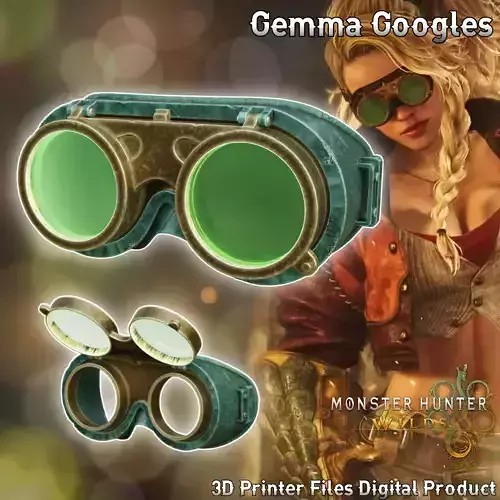 Fantasy Gemma Cosplay Googles from Monster Hunter Wilds 3D print model