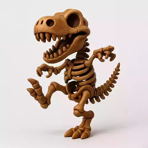 Dino Minimalist Skeletal toy 3D print model