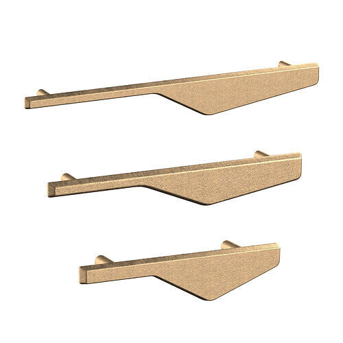 OUTLINE C Brass furniture handle 3D model