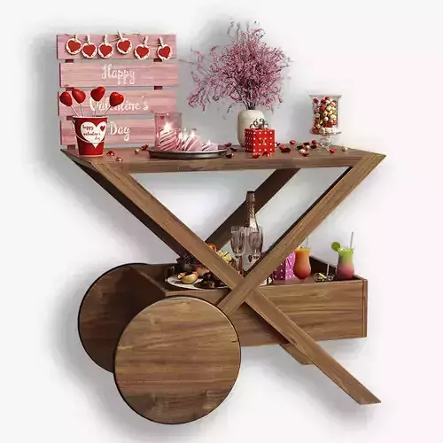 Valentine decorative trolley