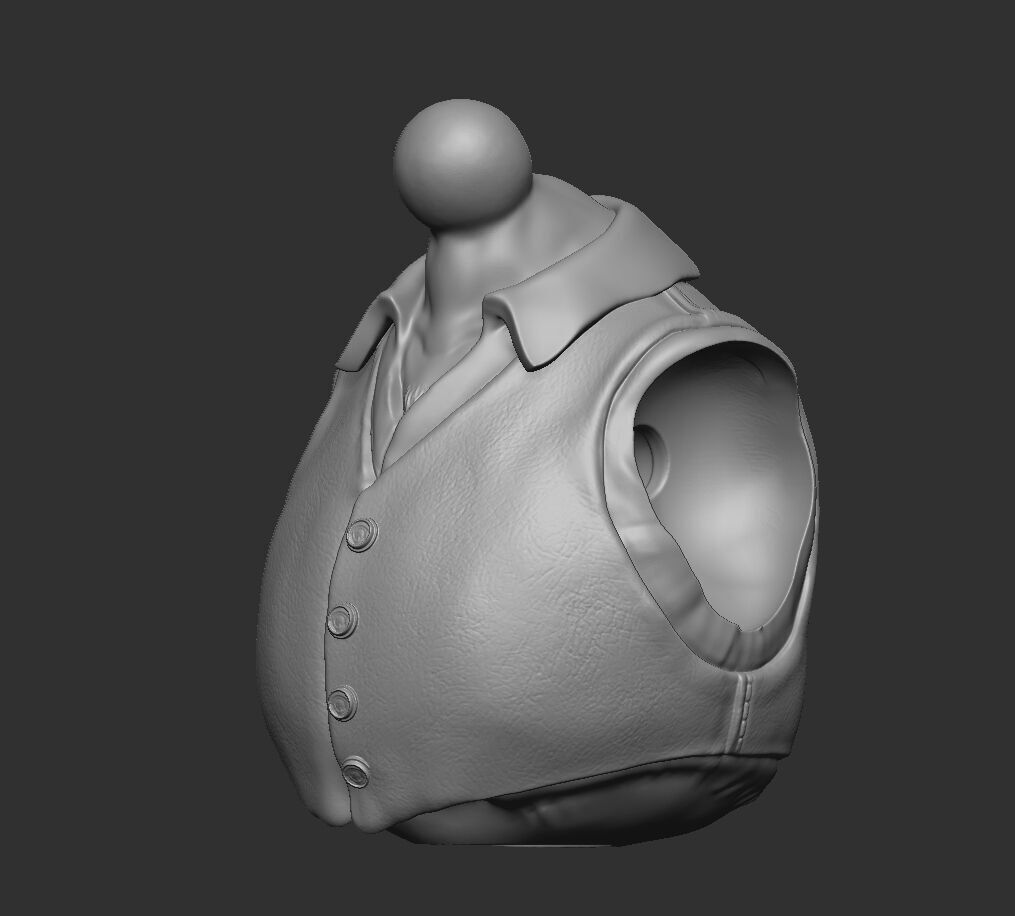 Dwarf Vest Fat Torso for Mythic Legions 3D print model_1