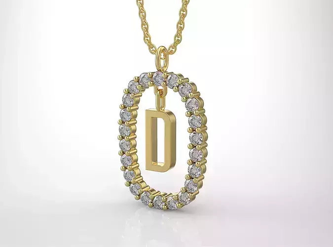 Pendant Letter D