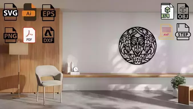 Bacchus Dionysus Wall Art Medallion