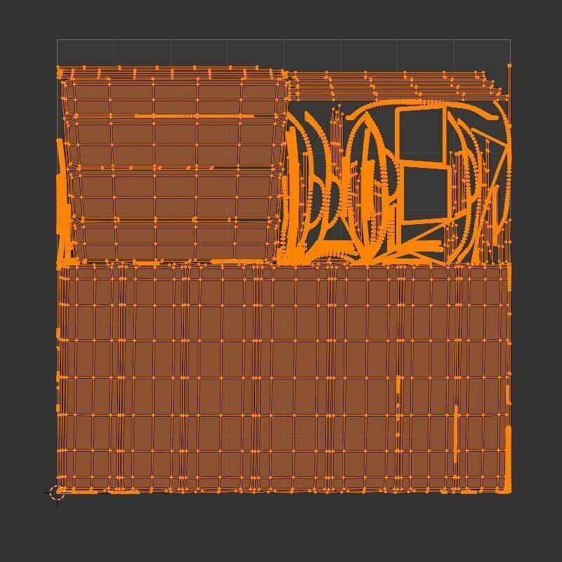 Sun lounger and parasol for relaxation 3D model_10