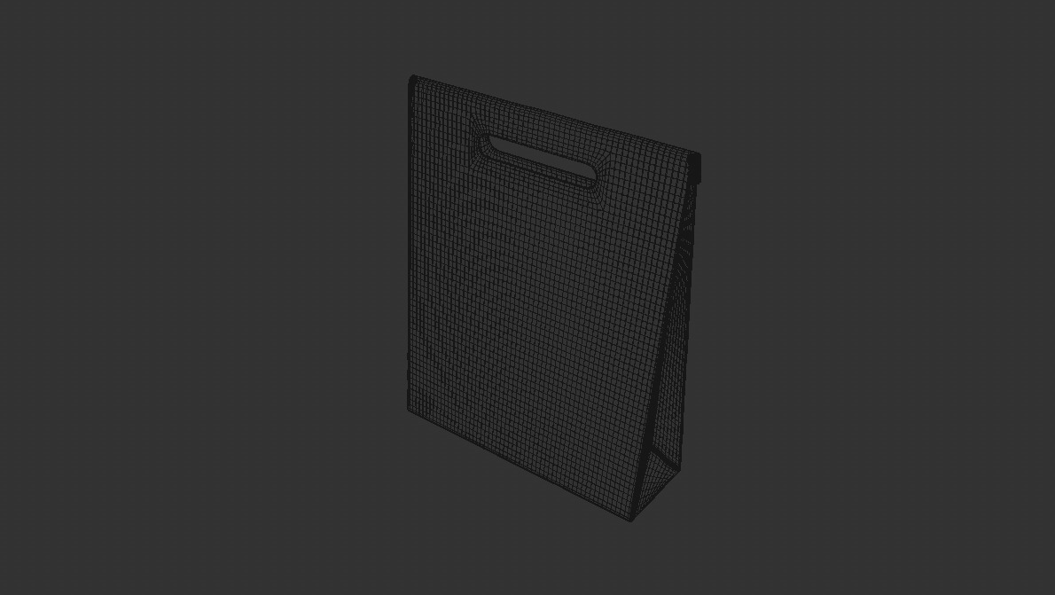 Paper Shopping Bag 3D model_3