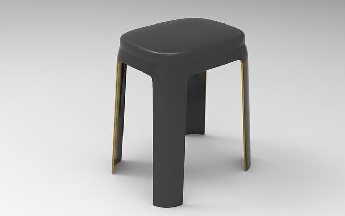 Piya Bar Stool Low-poly 3D model