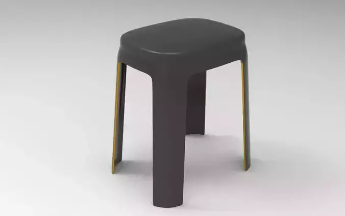 Piya Bar Stool Low-poly 3D model
